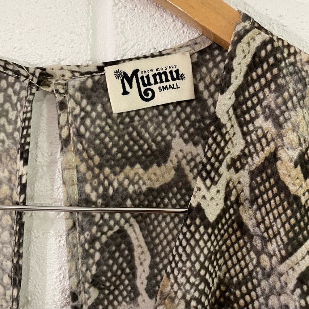 Show Me Your MuMu Snake Python Print Romper Size Small - Picture 4 of 5